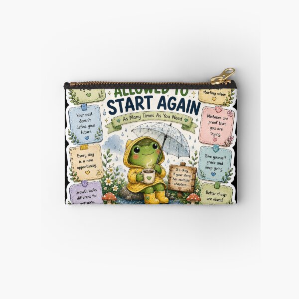 Item preview, You Are Allowed To Start Again Frog Sticker designed and sold by NexusPixels.