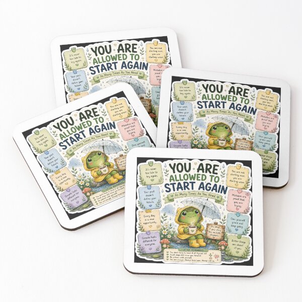 Item preview, You Are Allowed To Start Again Frog Sticker designed and sold by NexusPixels.