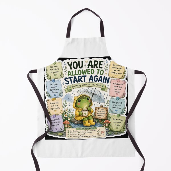 Item preview, You Are Allowed To Start Again Frog Sticker designed and sold by NexusPixels.