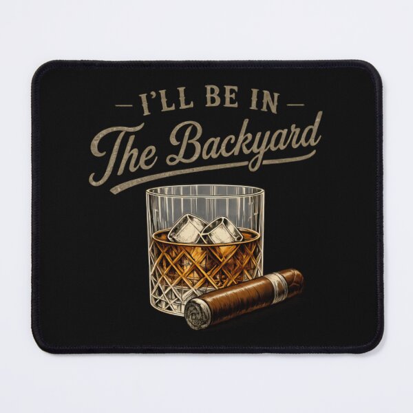 Item preview, Cigar Bourbon Backyard Whiskey Lover Relaxation Design designed and sold by Brokentemple.