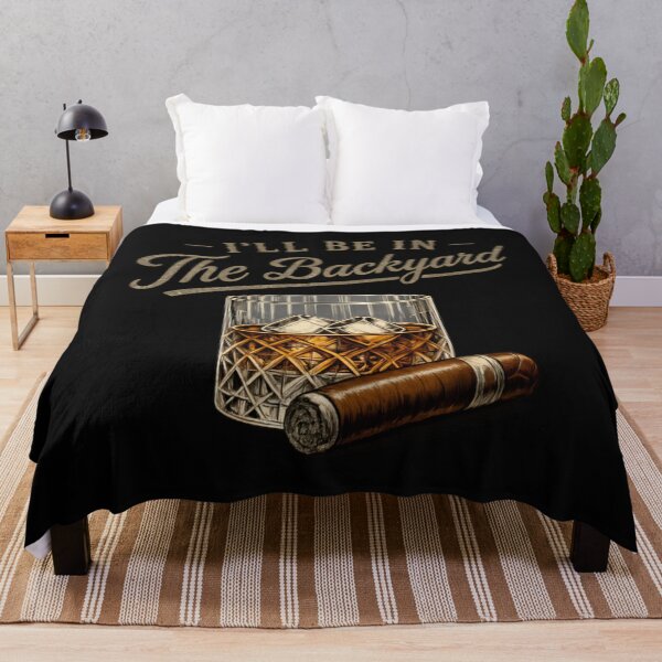 Item preview, Cigar Bourbon Backyard Whiskey Lover Relaxation Design designed and sold by Brokentemple.