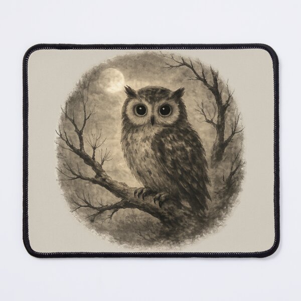 Item preview, Moonlit Owl Wildlife Artwork designed and sold by ChirpInc.