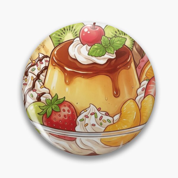 Item preview, Japanese Retro Pudding A La Mode Sticker | Showa Kissaten Dessert Illustration designed and sold by vekotpu.