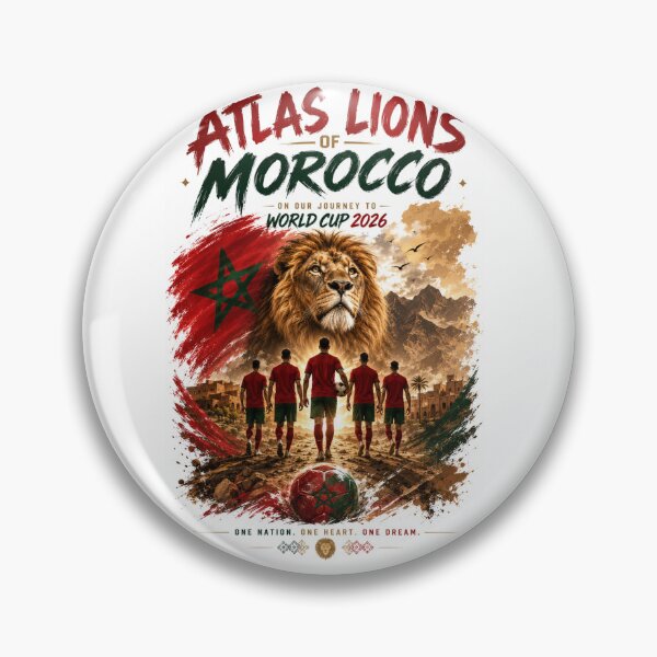 Item preview, Atlas Lions Journey to World Cup 2026 – Moroccan Pride Football Fan T-Shirt designed and sold by Driven By Passion.