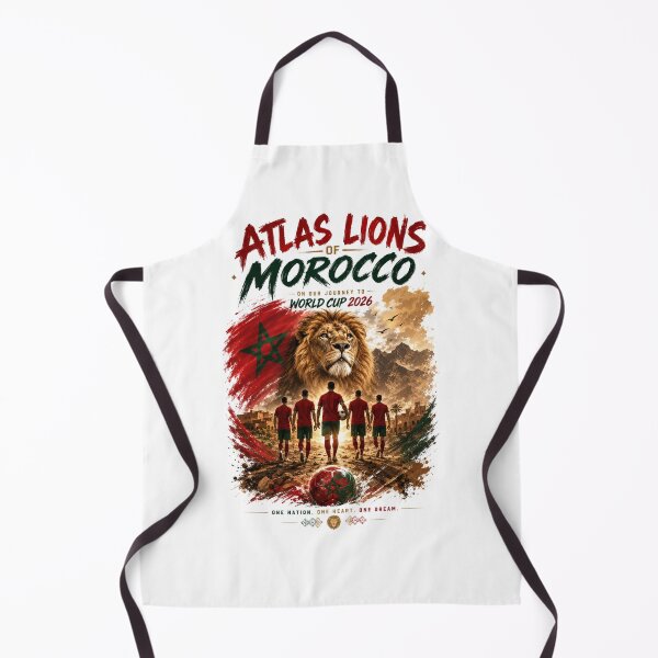 Item preview, Atlas Lions Journey to World Cup 2026 – Moroccan Pride Football Fan T-Shirt designed and sold by Driven By Passion.