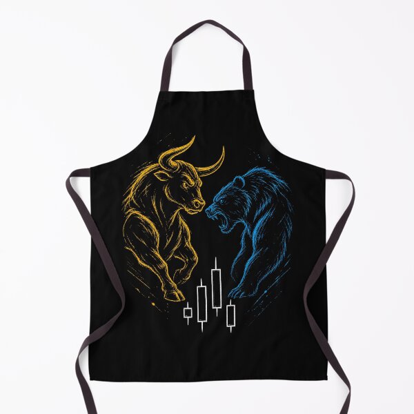 Item preview, Bull vs Bear Stock Market Trader Art designed and sold by Marel55.