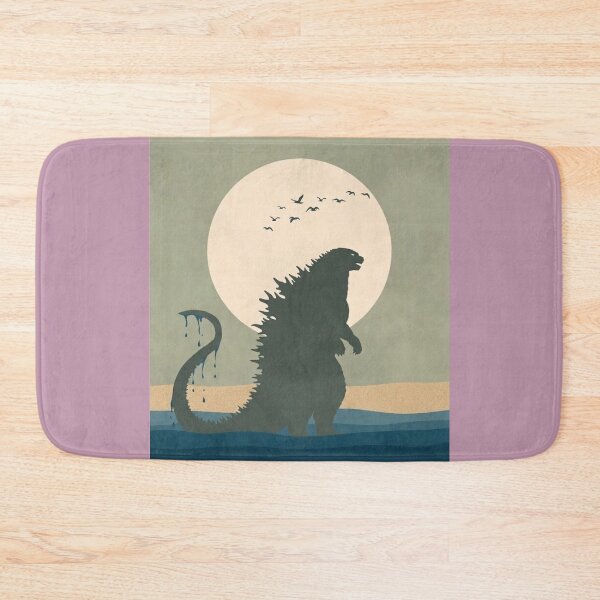 Item preview, Godzilla Walking on Beach Japandi Minimalist Art designed and sold by Syrupulse.