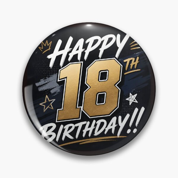 Item preview, Gold 18th Birthday Typography Design designed and sold by Clockwork and Bloom.