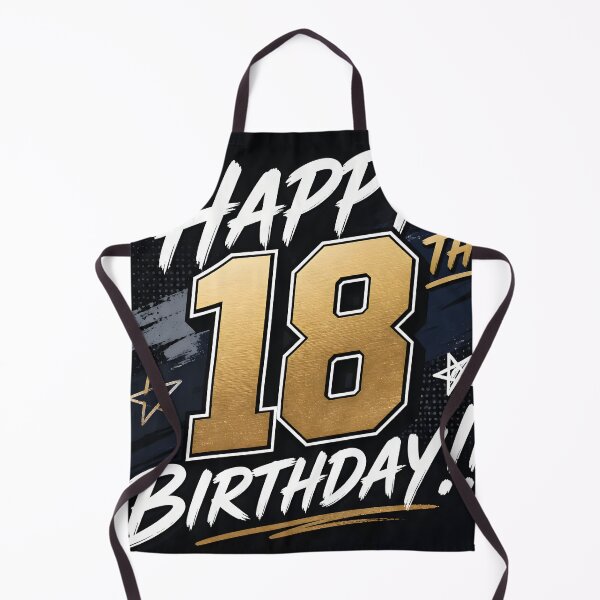 Item preview, Gold 18th Birthday Typography Design designed and sold by Clockwork and Bloom.