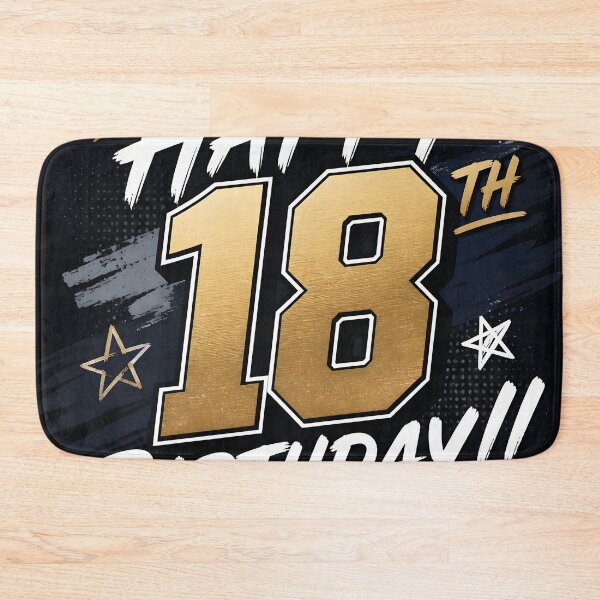 Item preview, Gold 18th Birthday Typography Design designed and sold by Clockwork and Bloom.