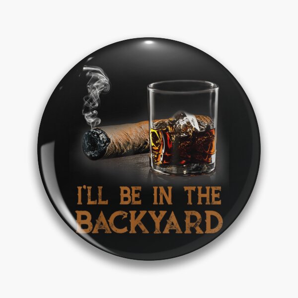 Item preview, Backyard Cigar Whiskey Lover Bourbon Relaxation Design designed and sold by Brokentemple.