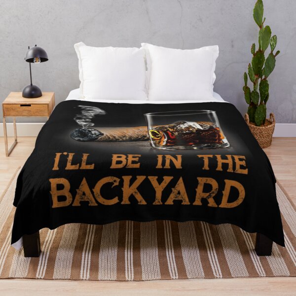 Item preview, Backyard Cigar Whiskey Lover Bourbon Relaxation Design designed and sold by Brokentemple.