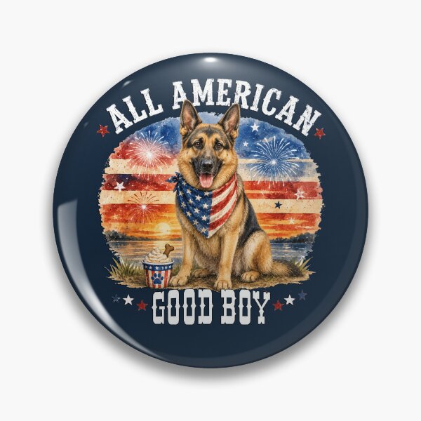 Item preview, All American Good Boy German Shepherd 4th of July Dog designed and sold by tamdevo1.