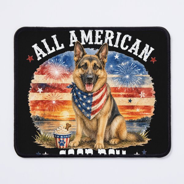 Item preview, All American Good Boy German Shepherd 4th of July Dog designed and sold by tamdevo1.