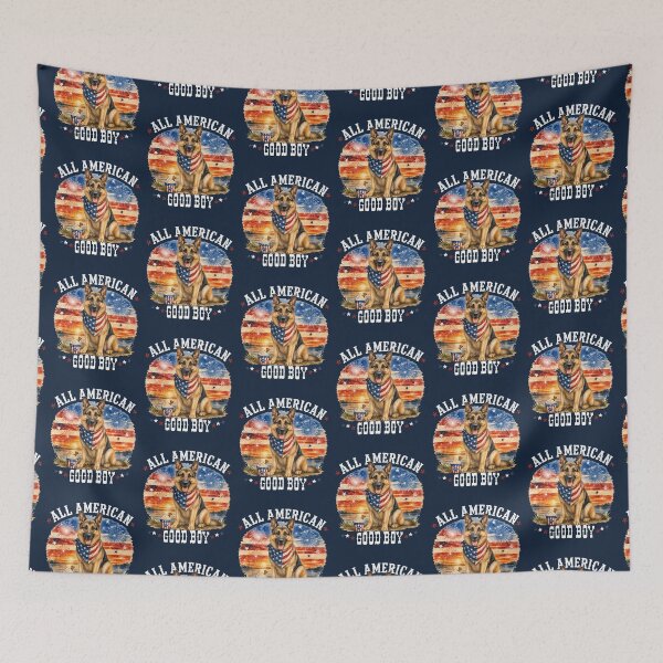 Item preview, All American Good Boy German Shepherd 4th of July Dog designed and sold by tamdevo1.