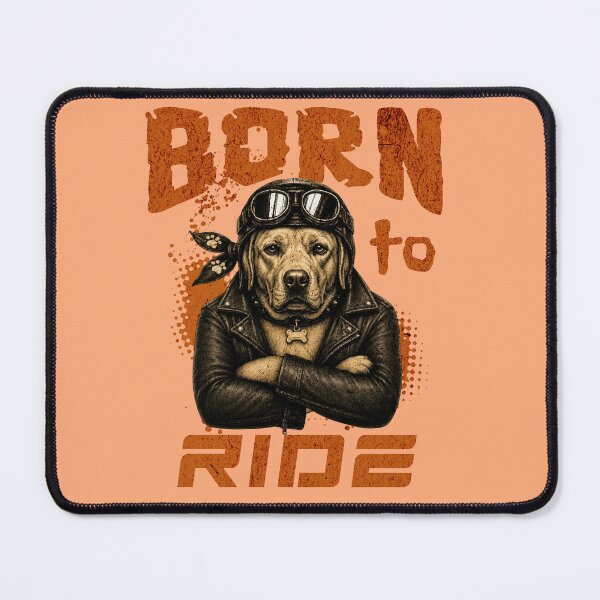 Item preview, Labrador Retriever Biker Design – Born To Ride Funny Motorcycle Labrador Gift designed and sold by PixelsPaws.