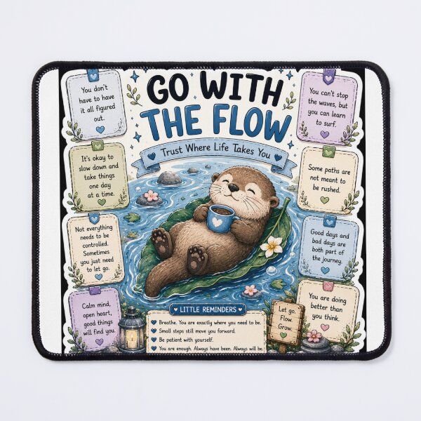 Item preview, Go With The Flow Otter Sticker designed and sold by NexusPixels.
