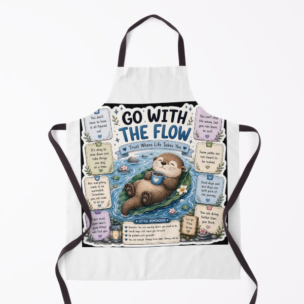 Item preview, Go With The Flow Otter Sticker designed and sold by NexusPixels.