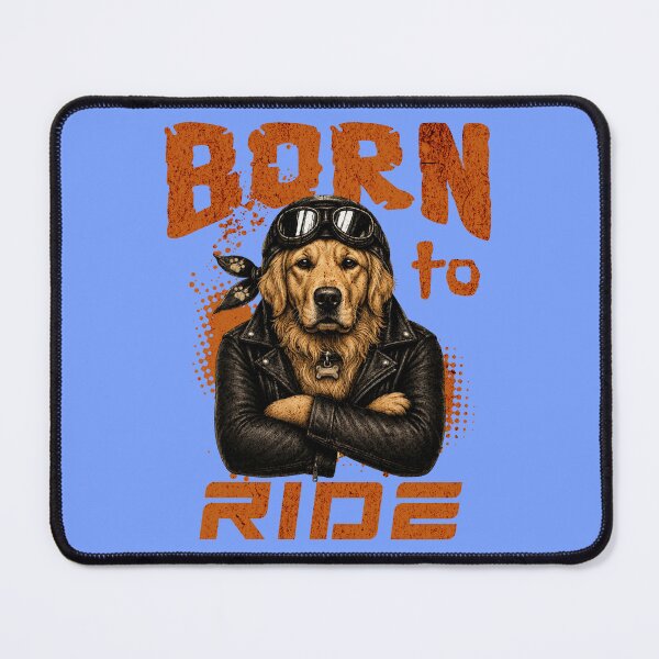 Item preview, Golden Retriever Biker Design – Born To Ride Funny Motorcycle Golden Retriever Gift designed and sold by PixelsPaws.
