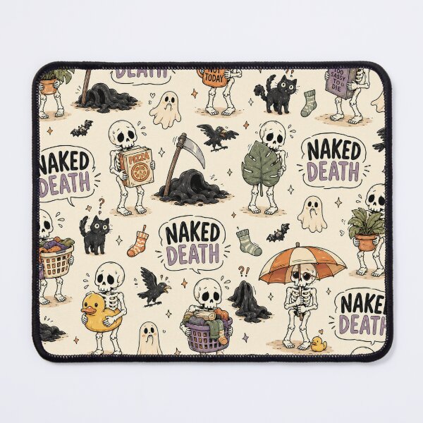 Item preview, Naked Death Funny Grim Reaper – Awkward Skeleton Cartoon Pattern designed and sold by OpenDreamArts.