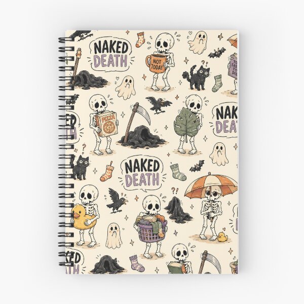 Item preview, Naked Death Funny Grim Reaper – Awkward Skeleton Cartoon Pattern designed and sold by OpenDreamArts.