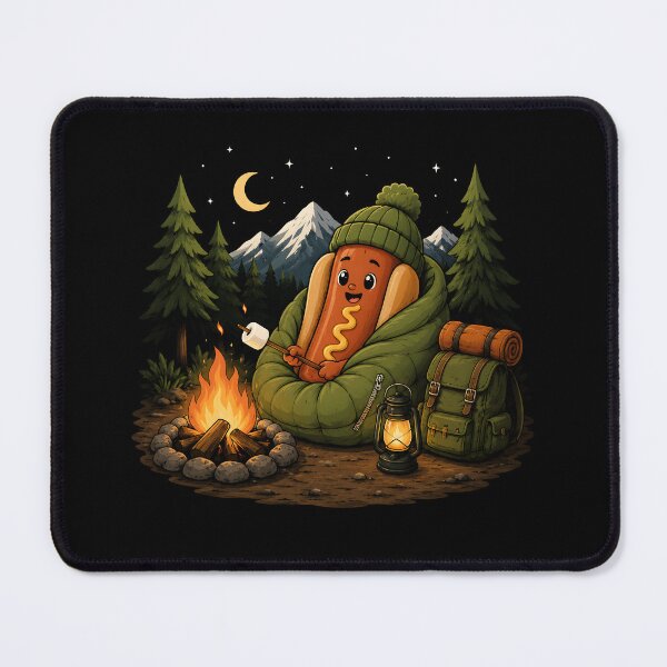 Item preview, Camping Dog Funny Camping Hotdog designed and sold by zoes-ink.
