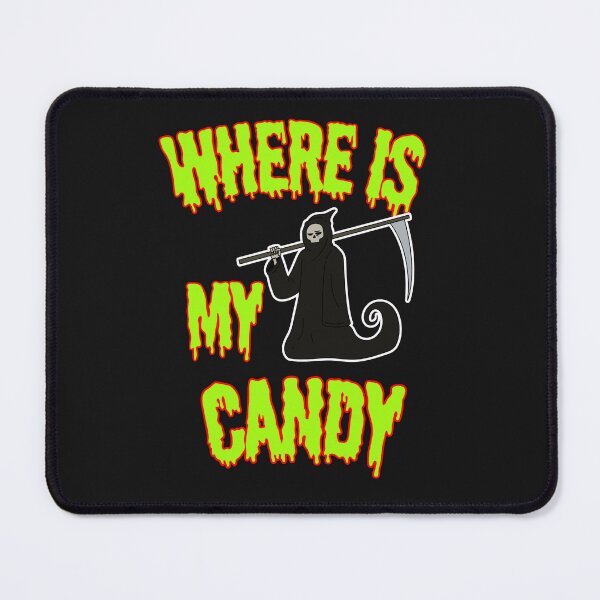 Item preview, Where Is My Candy Funny Grim Reaper Halloween Graphic designed and sold by SoftAuraStudi0.
