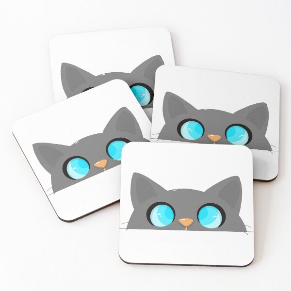 Item preview, Cute Peeking Cat Big Blue Eyes designed and sold by Ink_craft.