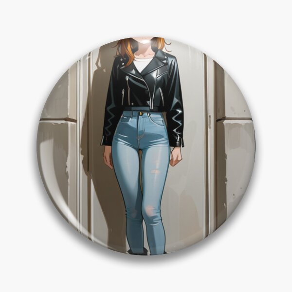 Item preview, Fashion - Man in Black Leather Jacket Slim Jeans Streetwear Anime Variant 4 designed and sold by AnimeShin.