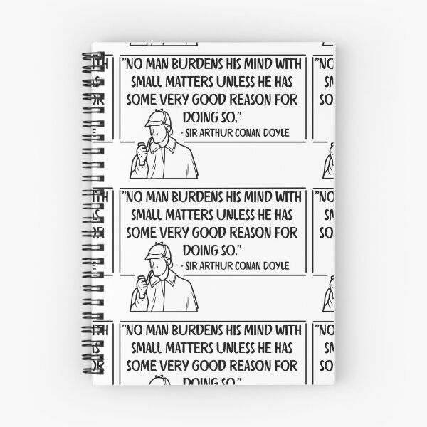 Item preview, Sherlock Holmes - Burdens Mind with Small Matters Minimalist Quote designed and sold by stella literarium.
