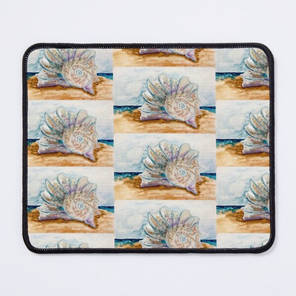 Item preview, Watercolor Of A Seashell Laying On The Beach  designed and sold by Whispering Grace Studio.