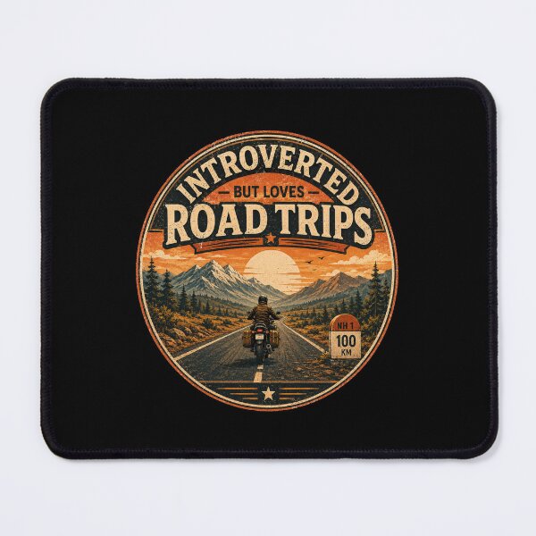 Item preview, Introverted But Loves Road Trips Motorcycle Adventure Shirt | Vintage Biker Travel Lover Graphic designed and sold by Globalcitytees.