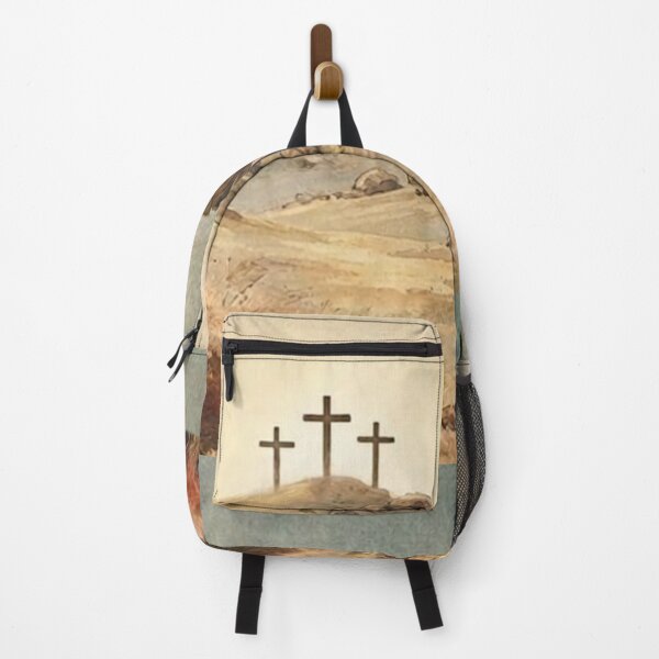 Item preview, The Hill Called Calvary – Christian Watercolor Crosses Art Print designed and sold by Bound for Wonder.