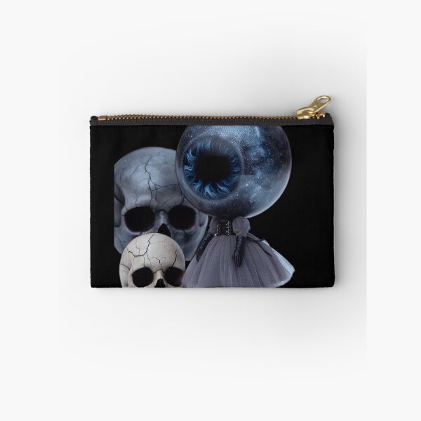 Item preview, Cosmic Cyclops Eye Doll with Gothic Skulls designed and sold by LujziWorld.