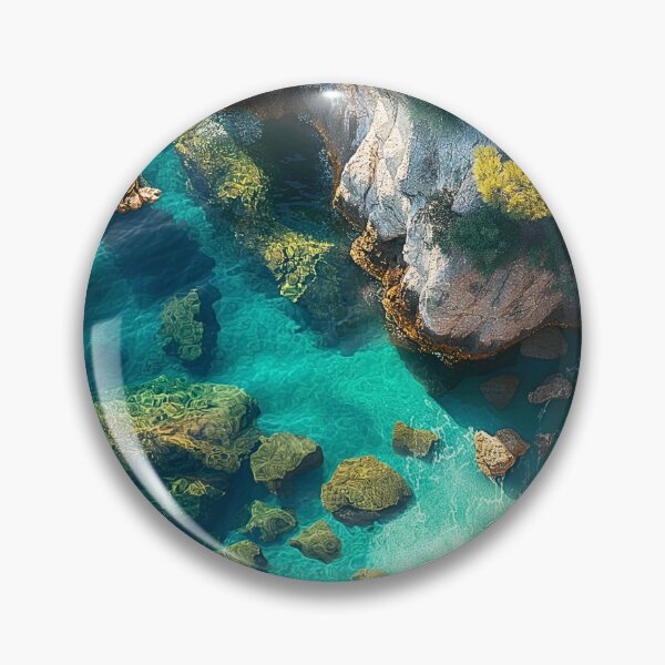 Item preview, Mediterranean Cove Print | Aerial Turquoise Coast Wall Art designed and sold by JPrintsInc.