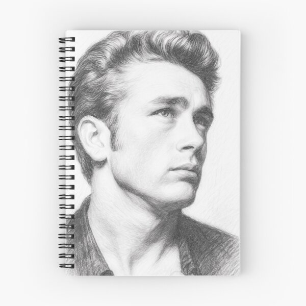 Item preview, Vintage Rebel Black and White Pencil Portrait Art Print | Classic Hollywood Sketch Wall Decor designed and sold by Leon Woods Pencil Art.