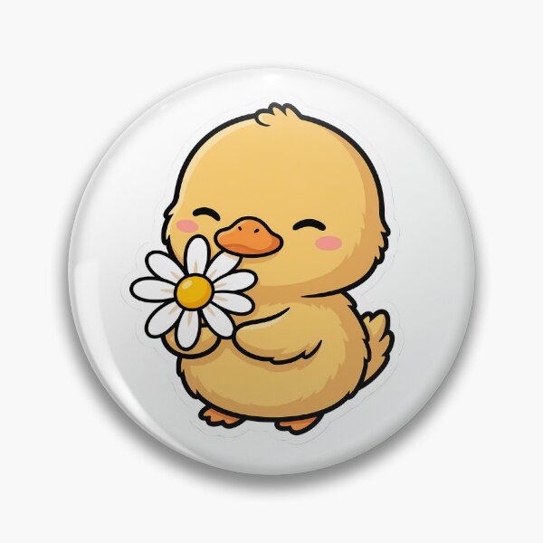 Item preview, Cute Kawaii Baby Duckling Daisy Cottagecore Pastel Sticker designed and sold by how-is-design.