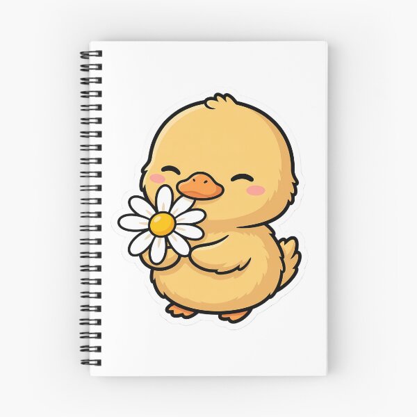 Item preview, Cute Kawaii Baby Duckling Daisy Cottagecore Pastel Sticker designed and sold by how-is-design.