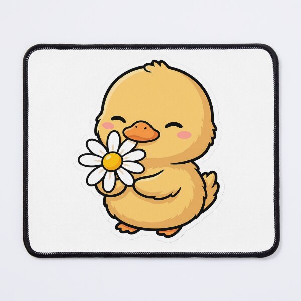 Item preview, Cute Kawaii Baby Duckling Daisy Cottagecore Pastel Sticker designed and sold by how-is-design.