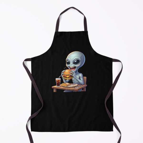 Item preview, Funny Grey Alien Eating Cheeseburger Fast Food designed and sold by Sunkhung.