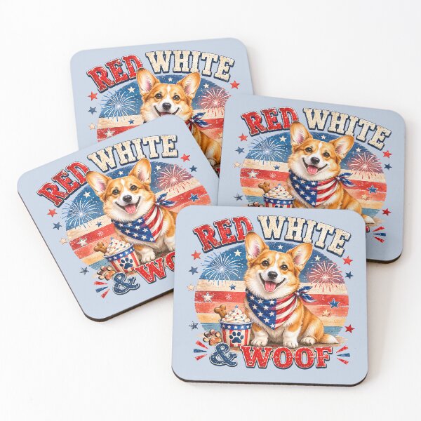 Item preview, Red White and Woof Patriotic Corgi 4th of July designed and sold by tamdevo1.