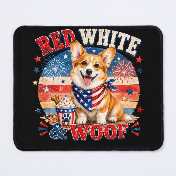 Item preview, Red White and Woof Patriotic Corgi 4th of July designed and sold by tamdevo1.