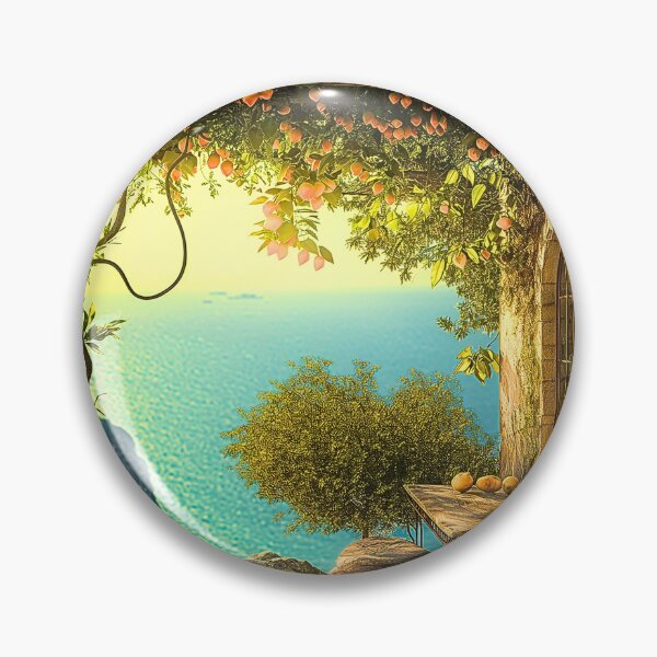 Item preview, Lemon Terrace Print | Mediterranean Sea View Wall Art designed and sold by JPrintsInc.