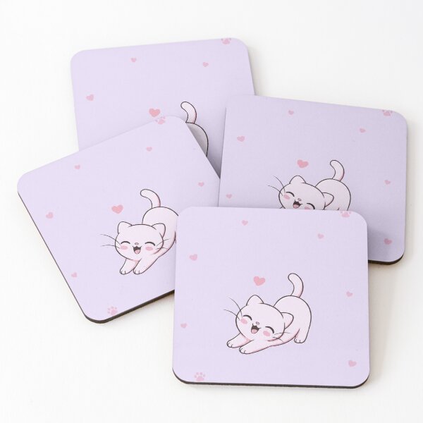 Item preview, Cute Kawaii Cat iPhone Case – Pink Pastel Kitten Heart Paw Print Aesthetic Girly Phone Case Gift designed and sold by IconicDesignsXd.