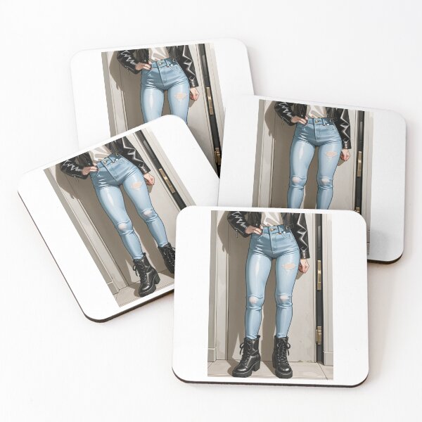 Item preview, Fashion - Man in Black Leather Jacket Slim Jeans Streetwear Anime Variant 5 designed and sold by AnimeShin.
