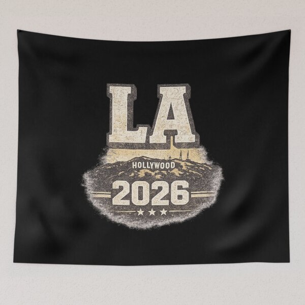 Item preview, LA 2026 Retro Hollywood Football Tee designed and sold by ArthUpscale.