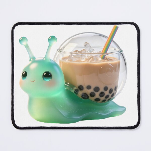 Item preview, Emerald Snail - Kawaii Boba Milk Tea Crystal Edition designed and sold by ABYSSLAB.