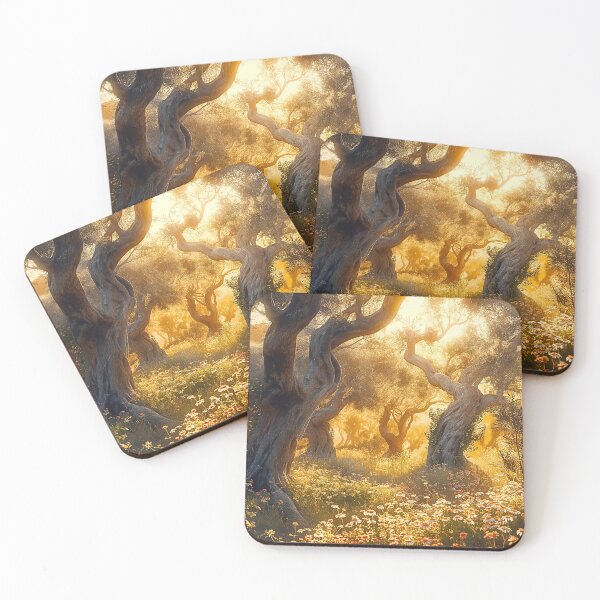 Item preview, Olive Grove Print | Golden Hour Wildflower Wall Art designed and sold by JPrintsInc.