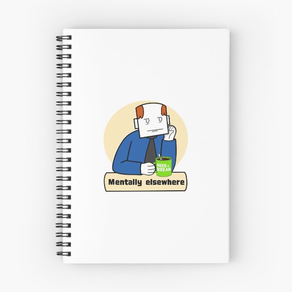 Item preview, Mentally Elsewhere – Tired Office Mood Sticker designed and sold by ben.comictell.