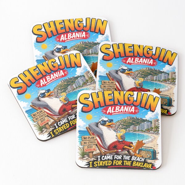 Artikelvorschau, Shengjin Albania Beach Vacation T-Shirt – I Came for the Beach, I Stayed for the Baklava Funny Travel Design entworfen und verkauft von Sushikidsntoddlers.